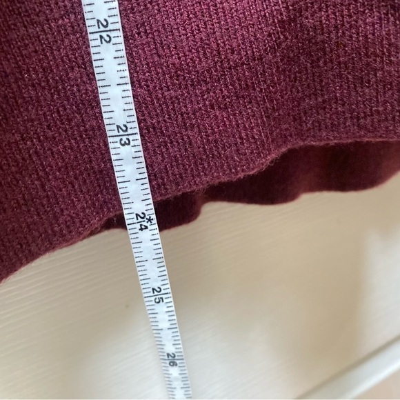 UNTUCKit belgaurdo maroon red merino wool pull over zip sweater - Picture 3 of 7